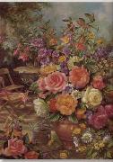 unknow artist Floral, beautiful classical still life of flowers.081 oil painting on canvas